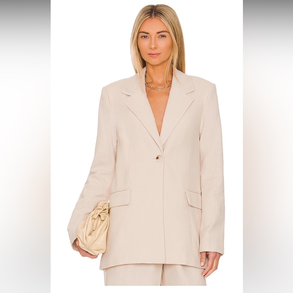 WeWoreWhat Relaxed Blazer in Creme Brulee XS